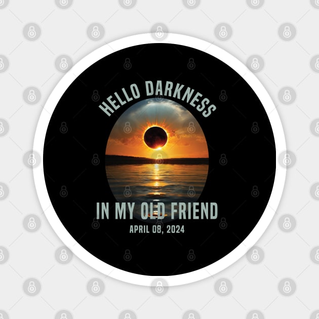 Solar Eclipse Hello Darkness My Old Friend Magnet by Uniqueify